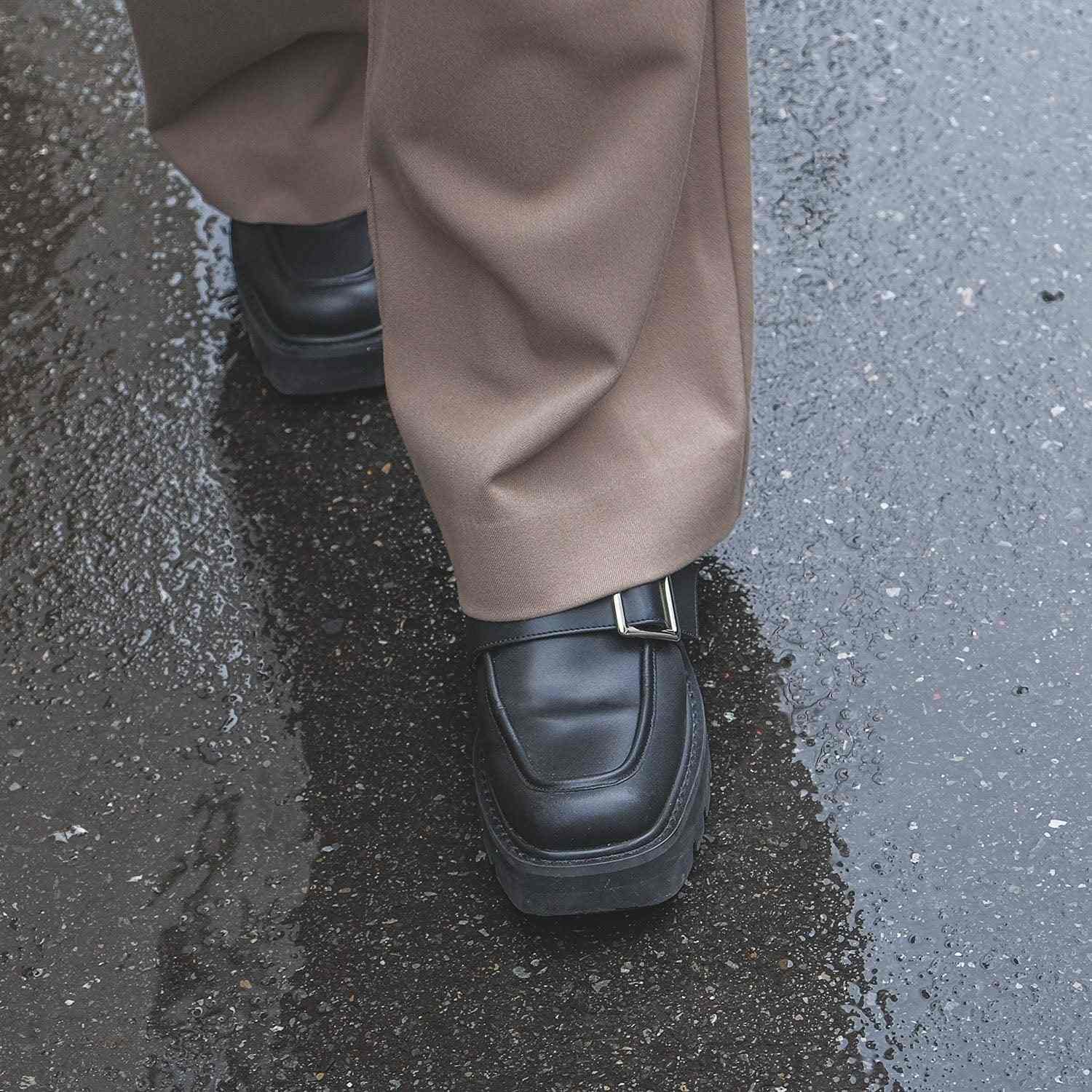 ダニエラアンドジェマ Daniella & GEMMA 【レイン対応】スクエアトゥショートエンジニアブーツ