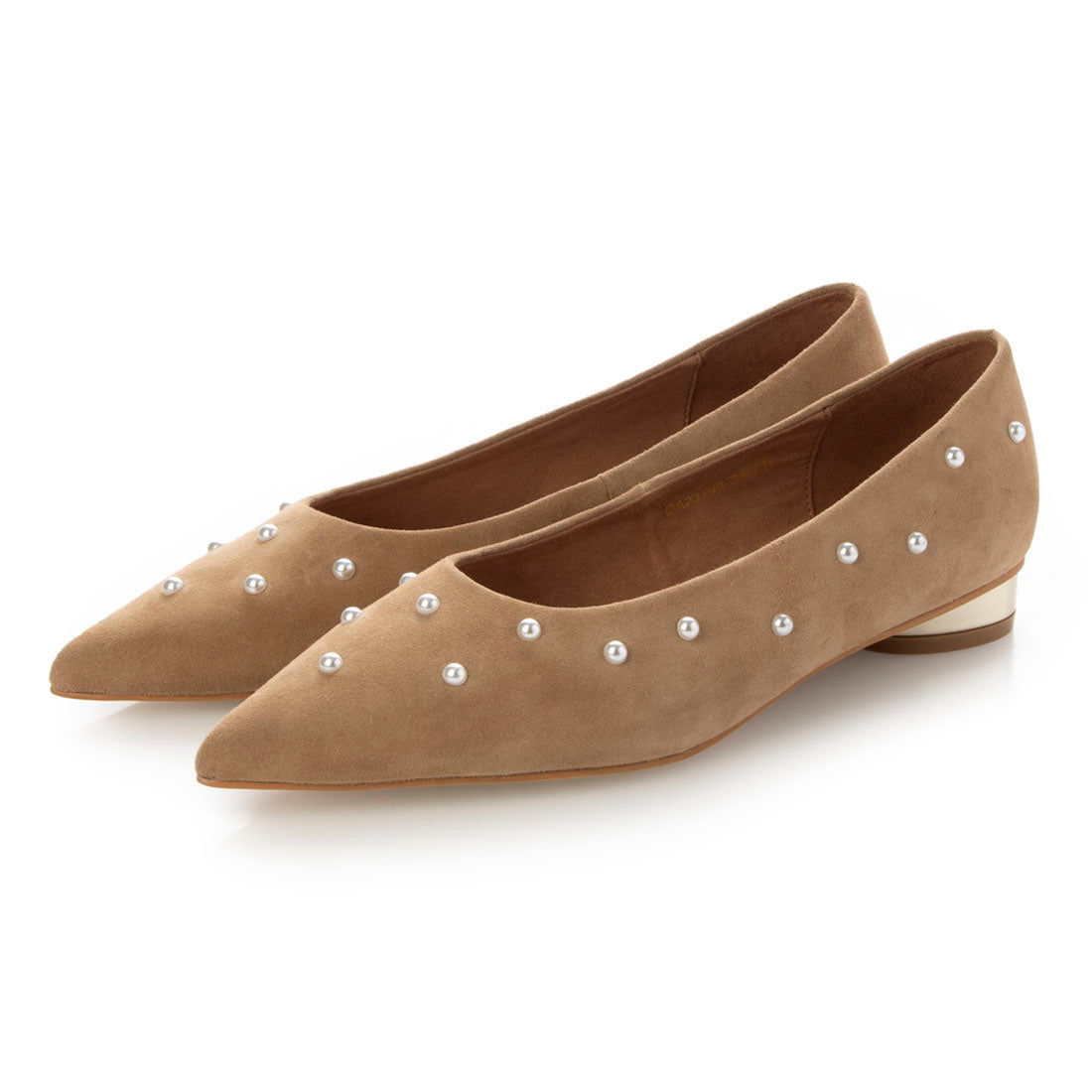 ダニエラアンドジェマ Daniella & GEMMA パールモチーフフラットシューズ