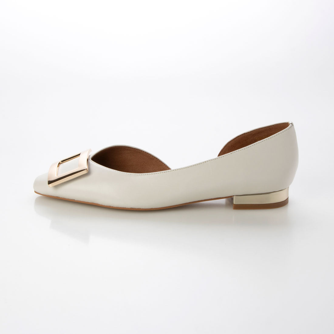 Daniella &amp; GEMMA Square motif flat pumps