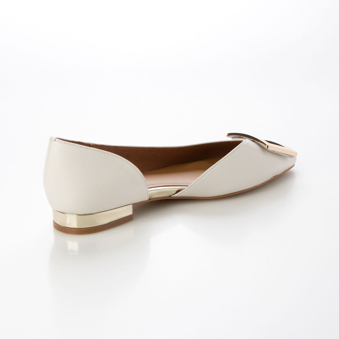 Daniella &amp; GEMMA Square motif flat pumps