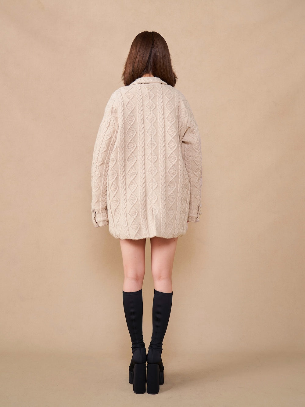 ダーリッチ Darich ケーブルニットジャケットコート
