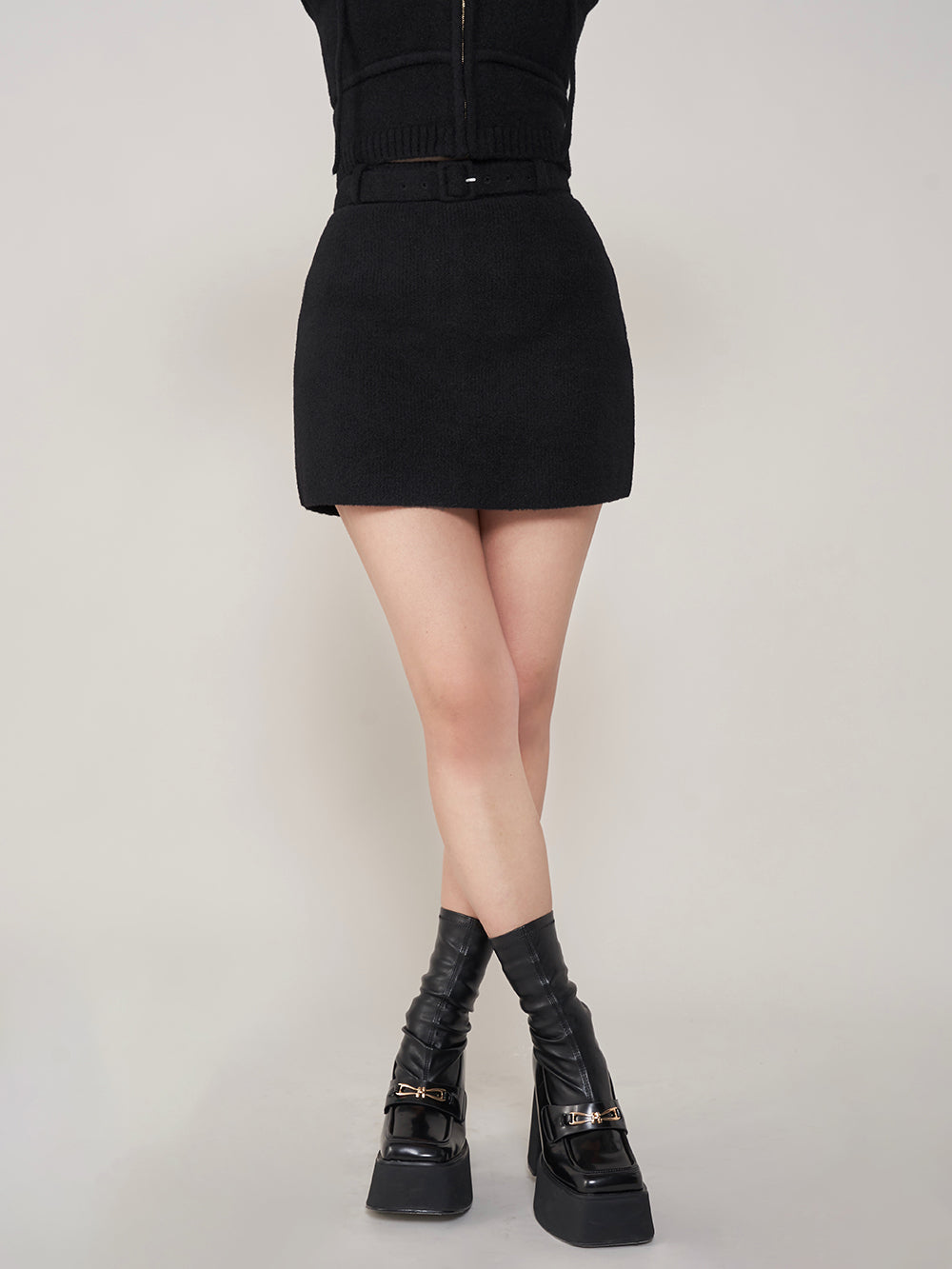 ダーリッチ darich ベルトニットミニスカート ダーリッチ Darich ベルトニットミニスカート （アイボリー