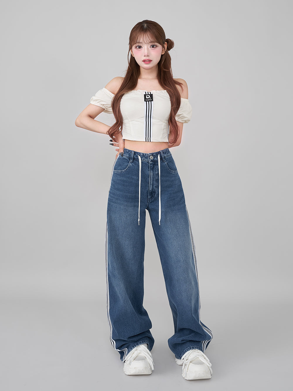 ダーリッチ Darich リメイクライクメッシュトップス （グレー） グレー