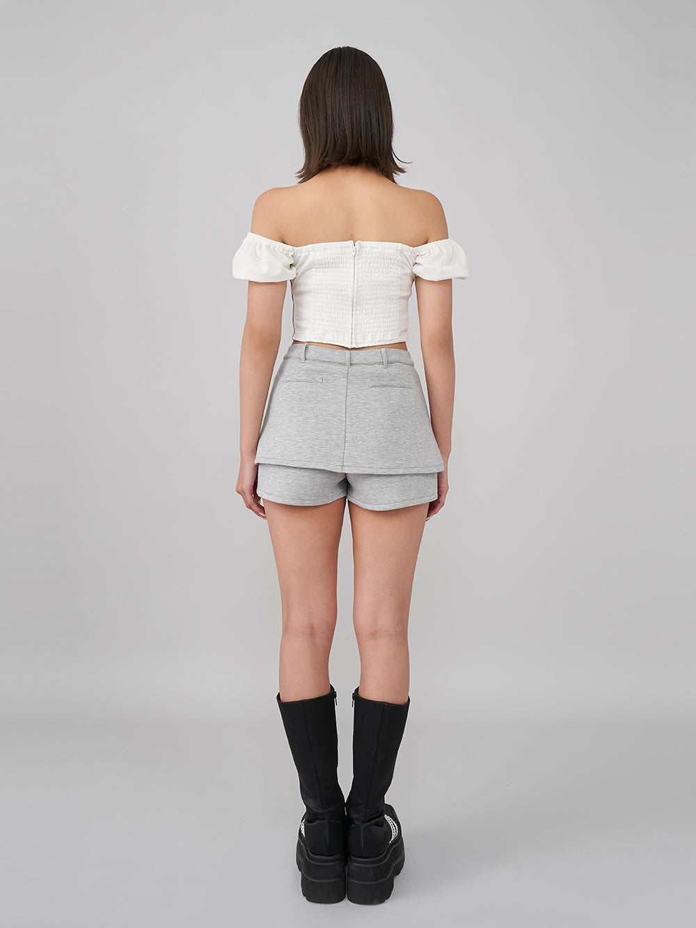 ダーリッチ Darich リメイクライクメッシュトップス （グレー） グレー