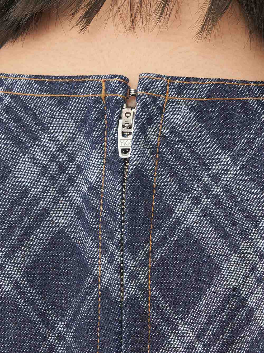 ダーリッチ Darich バイヤスチェックデニムミニワンピース （ブルー） ブルー