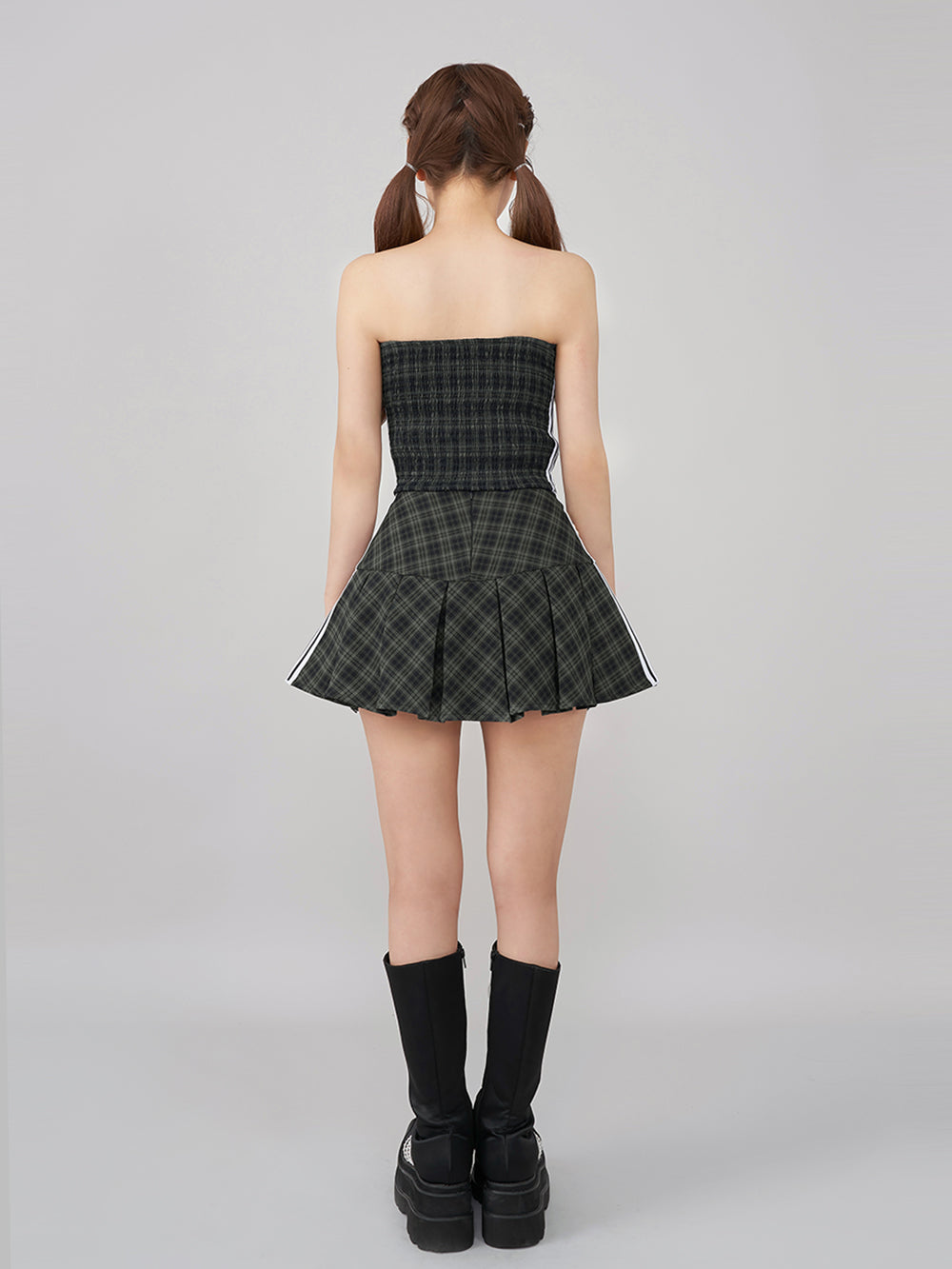 ダーリッチ Darich リメイクライクチェックミニスカート （グリーン） グリーン