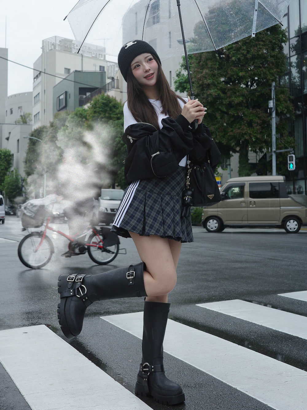 ダーリッチ Darich リメイクライクチェックミニスカート （グリーン） グリーン