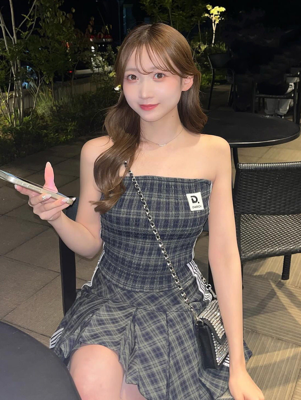 ダーリッチ Darich リメイクライクチェックミニスカート （グリーン） グリーン