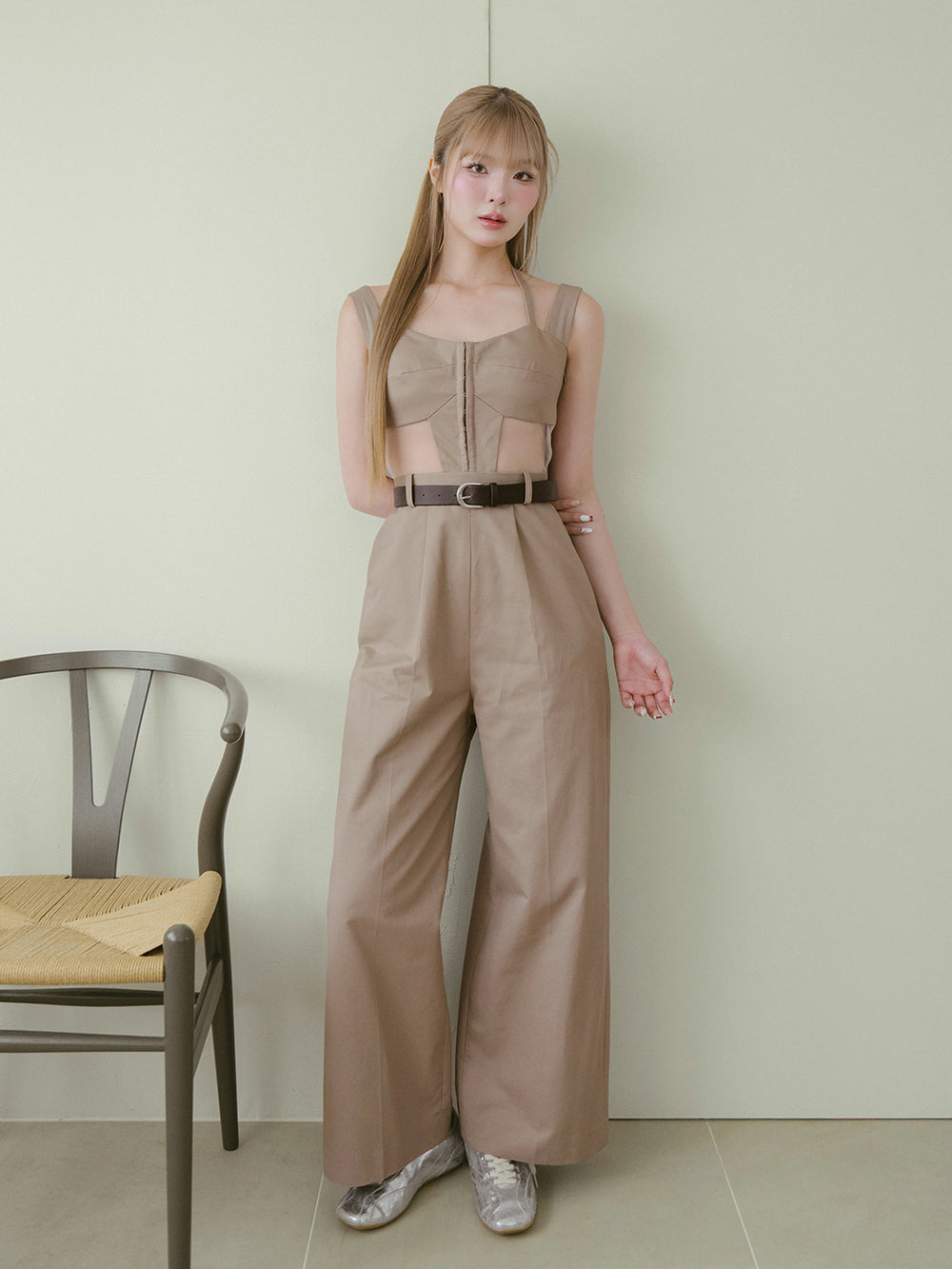 ダーリッチ Darich ランジェリーライクオールインワン （ベージュ） ベージュ