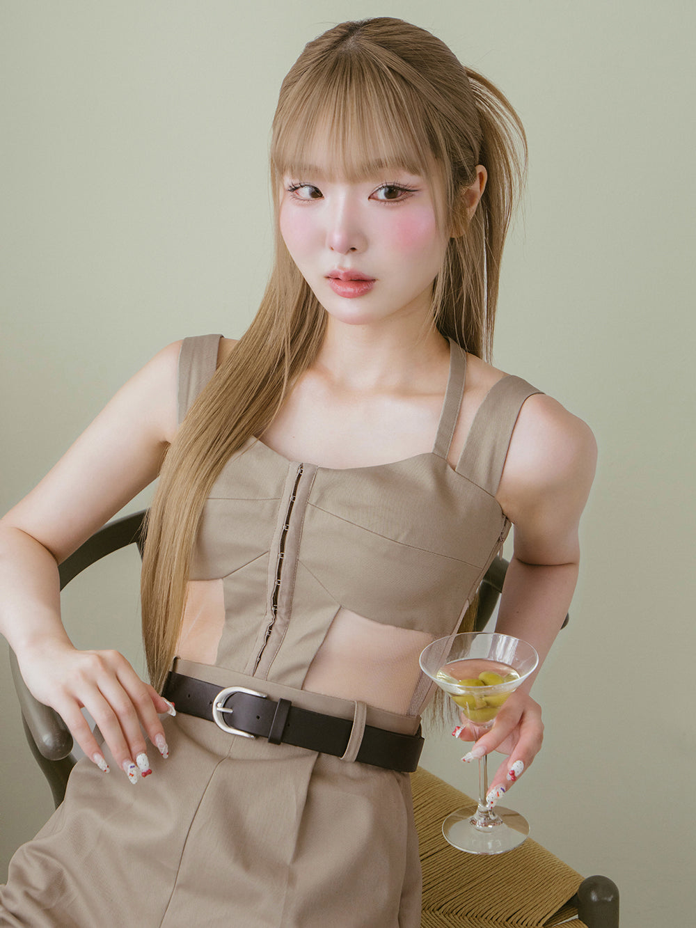 ダーリッチ Darich ランジェリーライクオールインワン （ベージュ） ベージュ