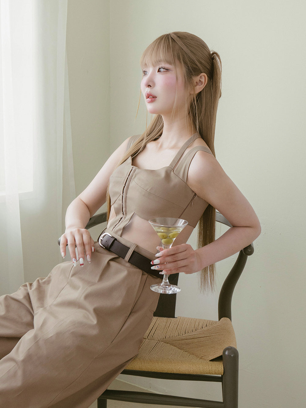 ダーリッチ Darich ランジェリーライクオールインワン （ベージュ） ベージュ