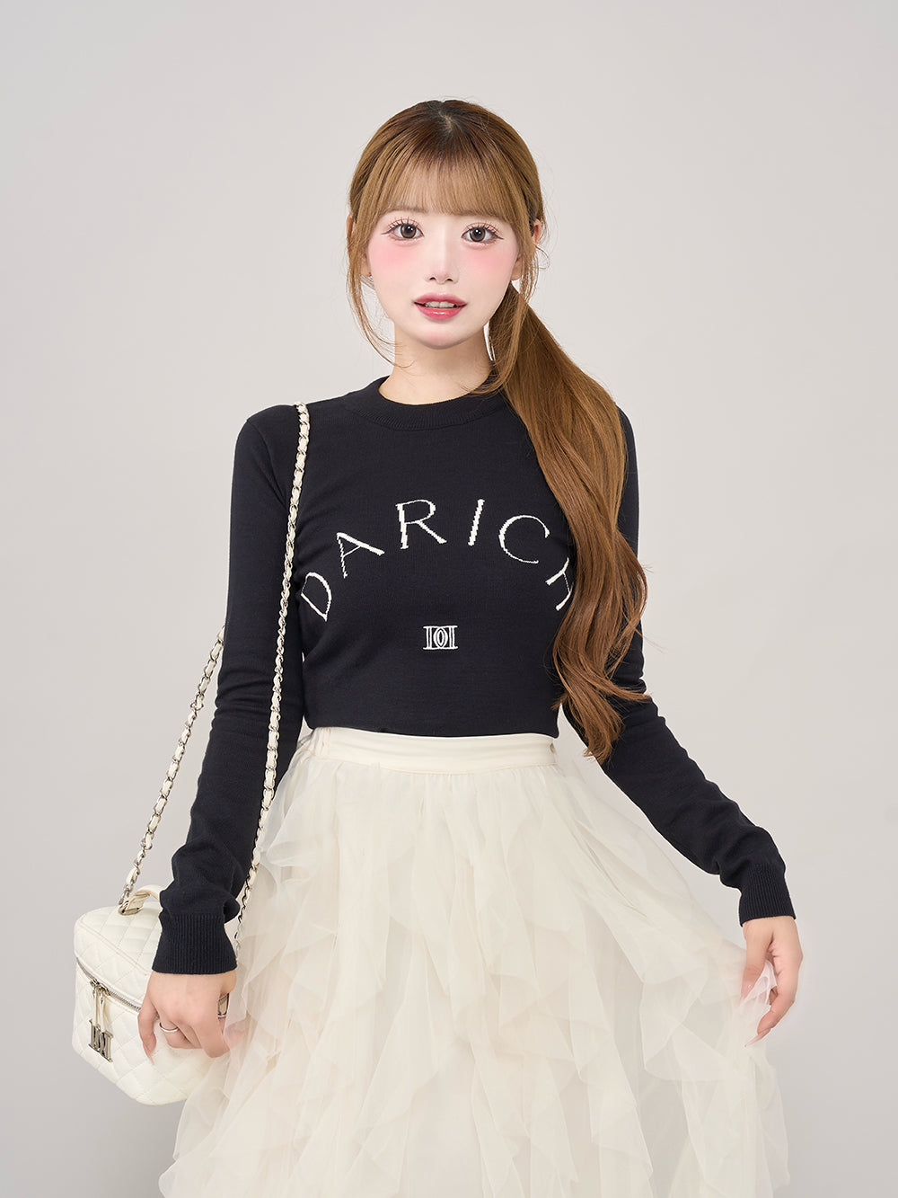 ダーリッチ Darich DARCHロゴニットトップス （ブラック） ブラック