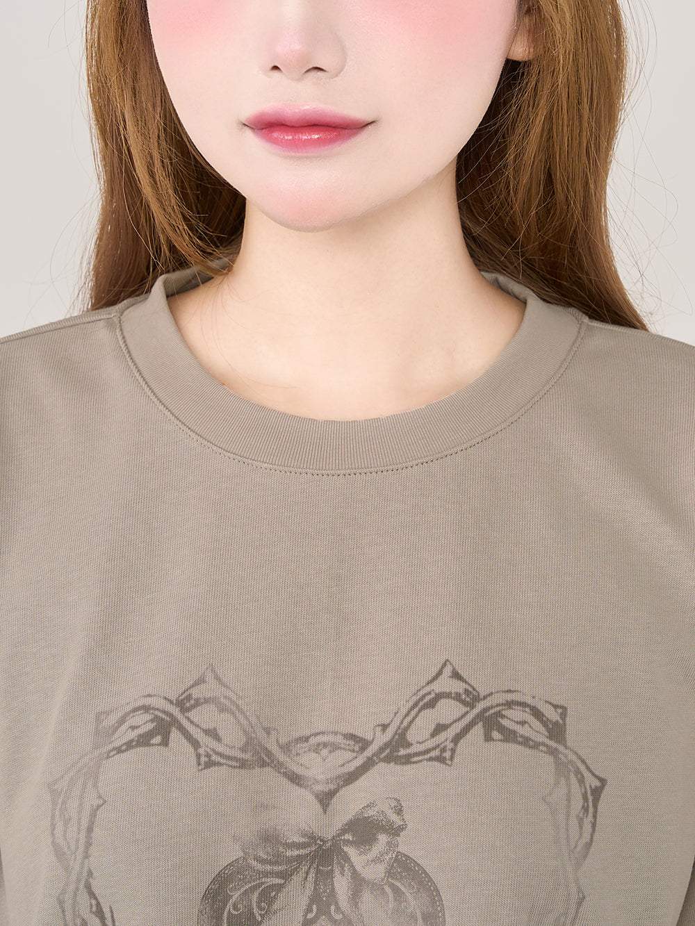 ダーリッチ Darich ハートキーフェードビッグTシャツ （グレージュ） グレージュ