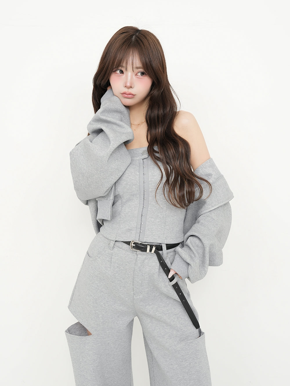 ダーリッチ Darich ボンディングスウェットベアアンサンブル （グレー） グレー