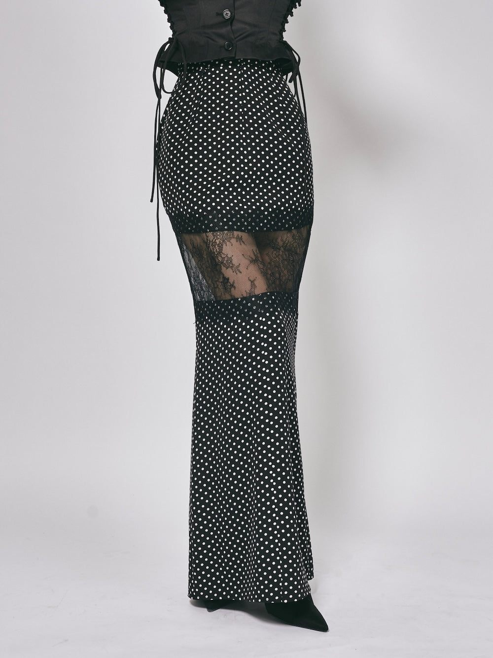 Darich Lace Switching Long Skirt