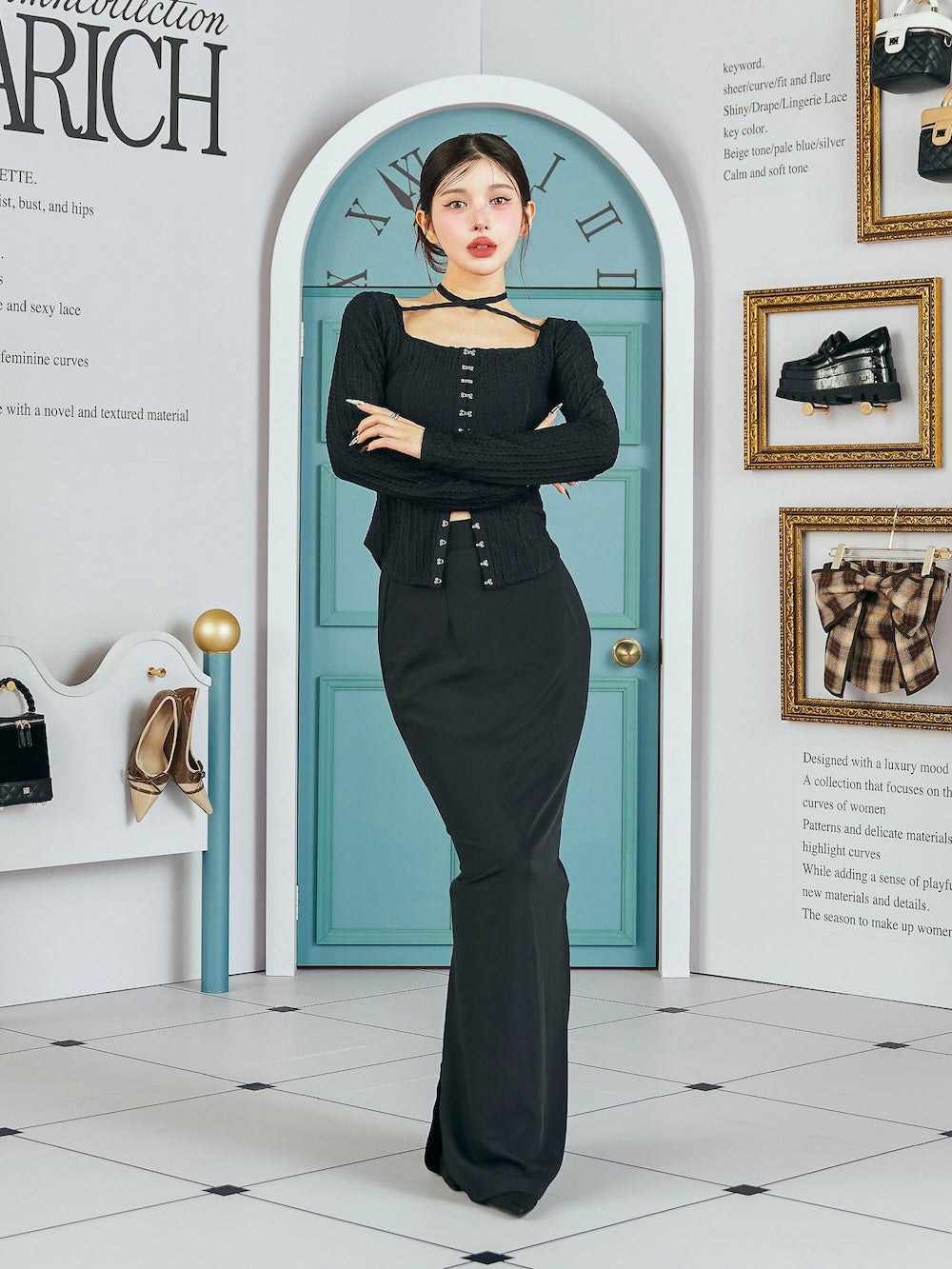 Darich Silhouette Pencil Long Skirt