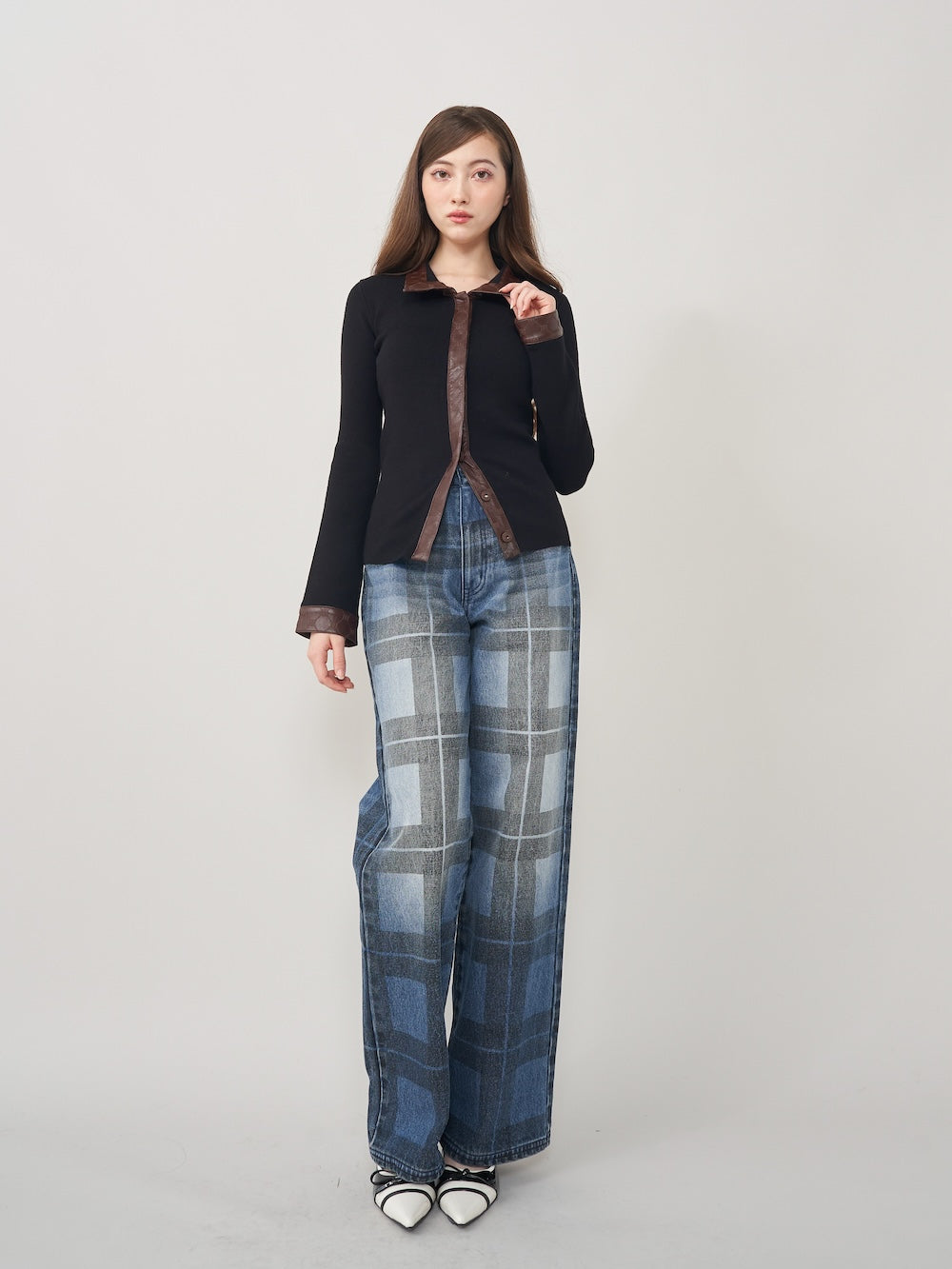 ダーリッチ Darich ロゴレザーニットトップス