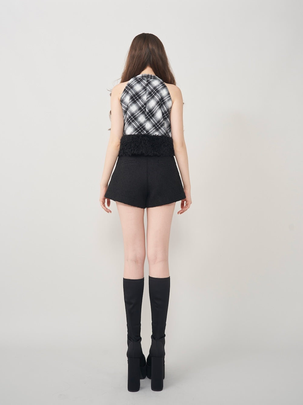 ダーリッチ Darich ファーチェックドッキングトップス