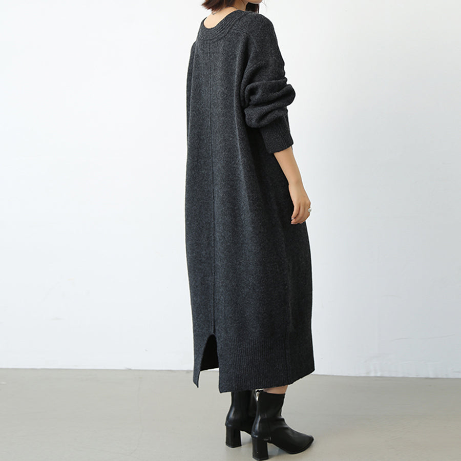 ドゥー ベル Doux Belle トップス カットソー ロング （チャコール） チャコール