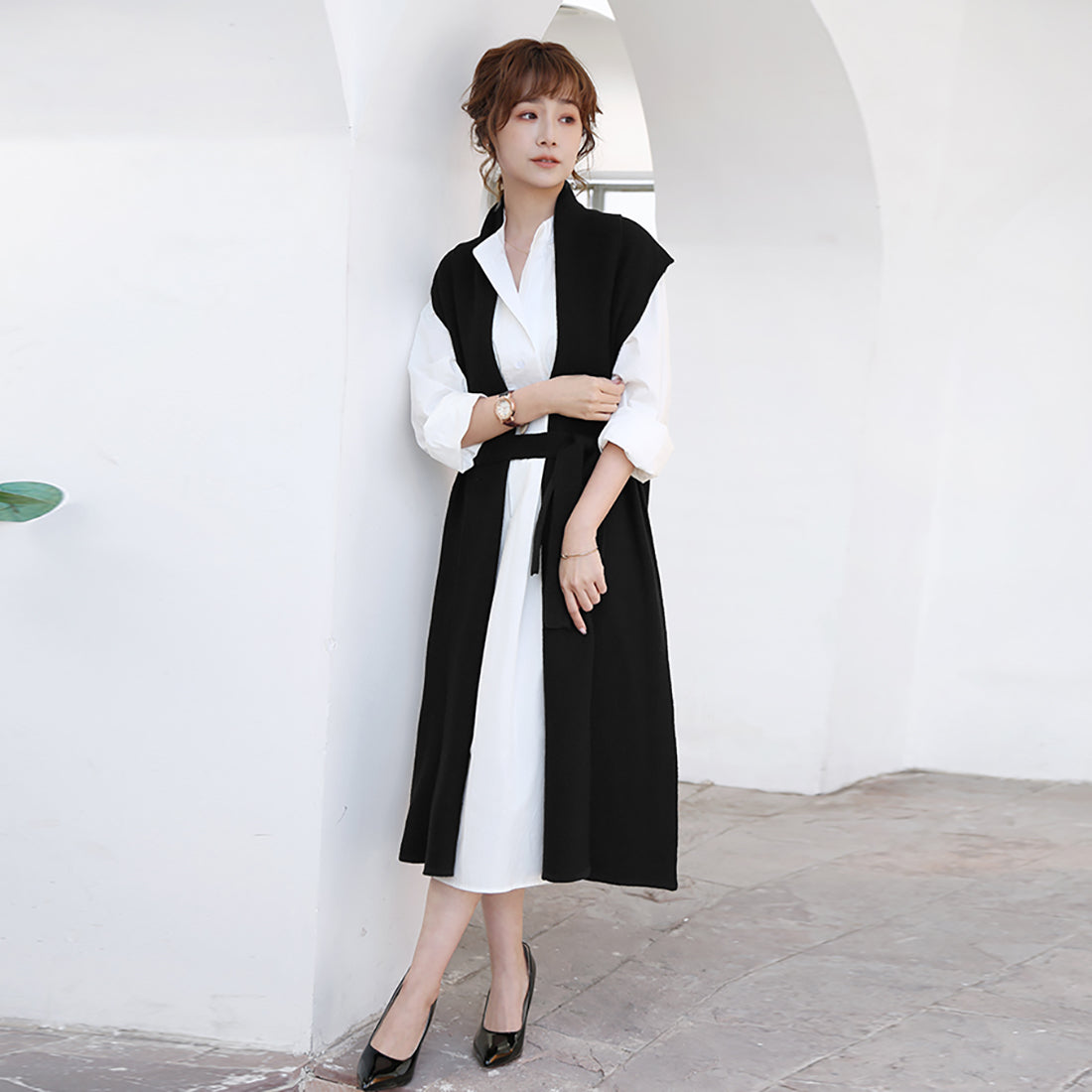 ドゥー ベル Doux Belle ニットジレ ロングジレ レディース