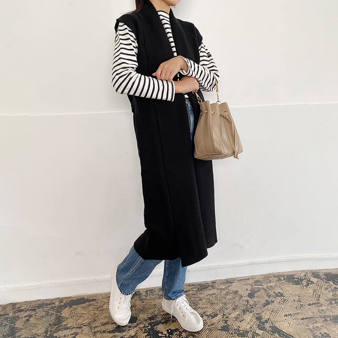 ドゥー ベル Doux Belle ニットジレ ロングジレ レディース