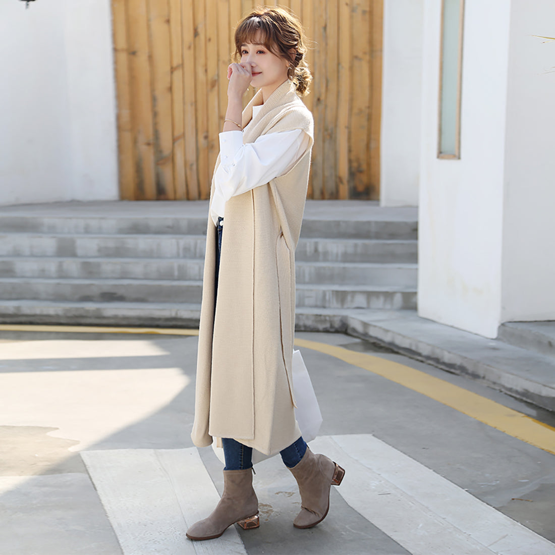 ドゥー ベル Doux Belle ニットジレ ロングジレ レディース