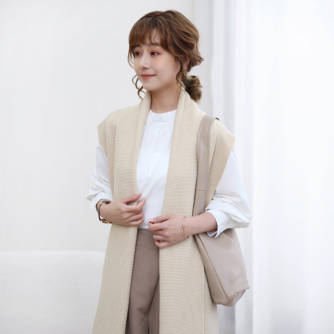 ドゥー ベル Doux Belle ニットジレ ロングジレ レディース