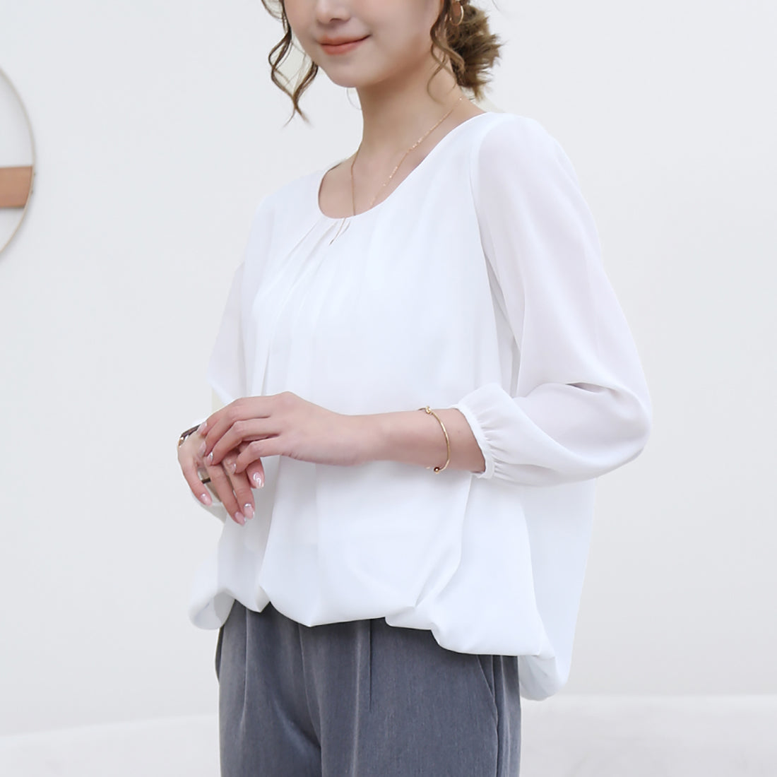 ドゥー ベル Doux Belle ブラウス シャツ レディース （ピンク） ピンク