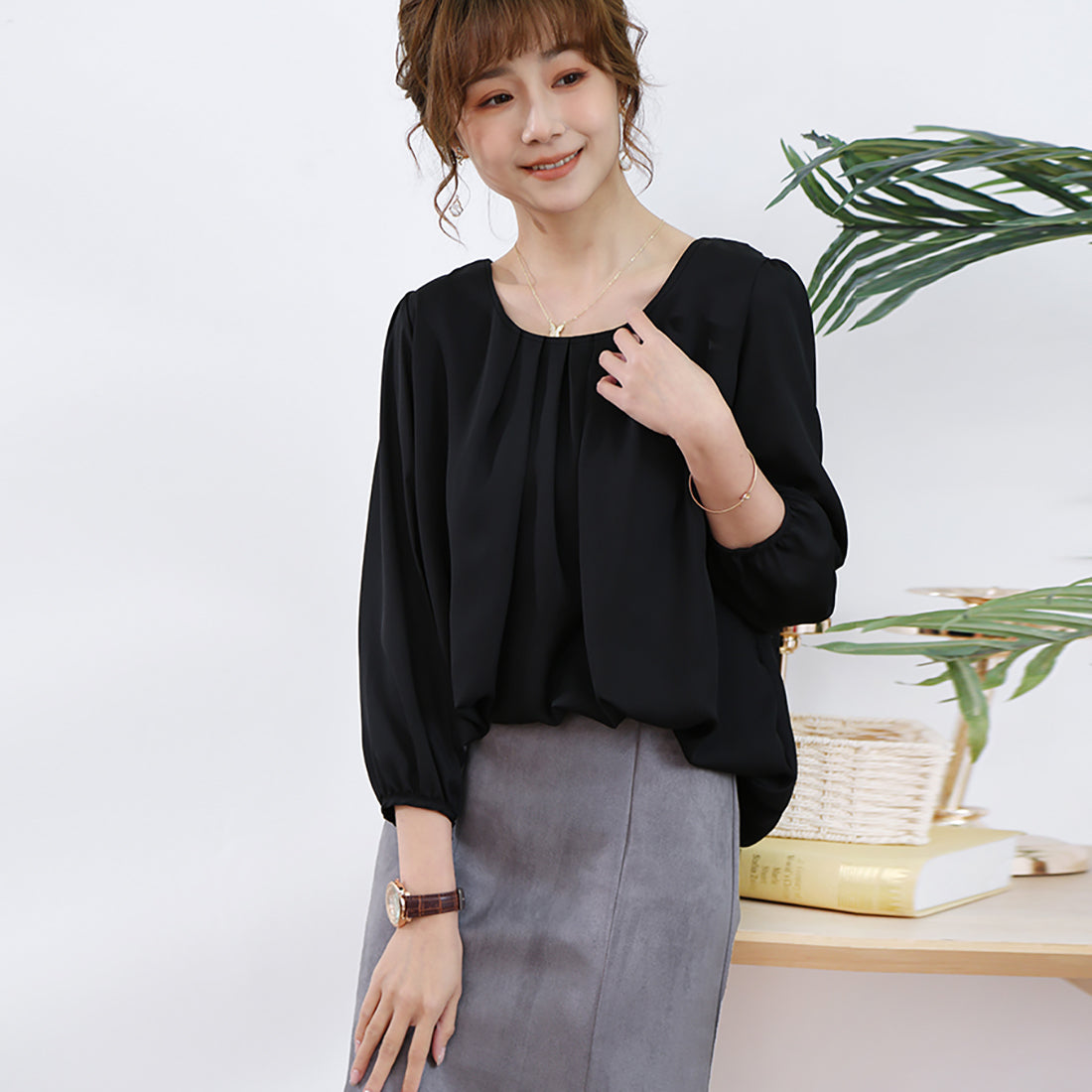 ドゥー ベル Doux Belle ブラウス シャツ レディース （ピンク） ピンク