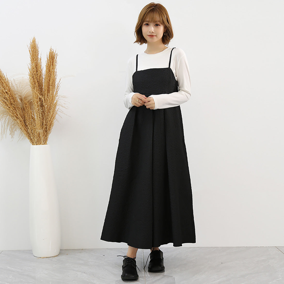 ドゥー ベル Doux Belle キャミワンピース ワンピース キャミソール,ブラック