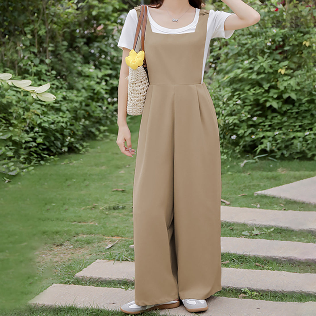 ドゥー ベル Doux Belle オールインワン パンツ サロペット （キャメル） キャメル