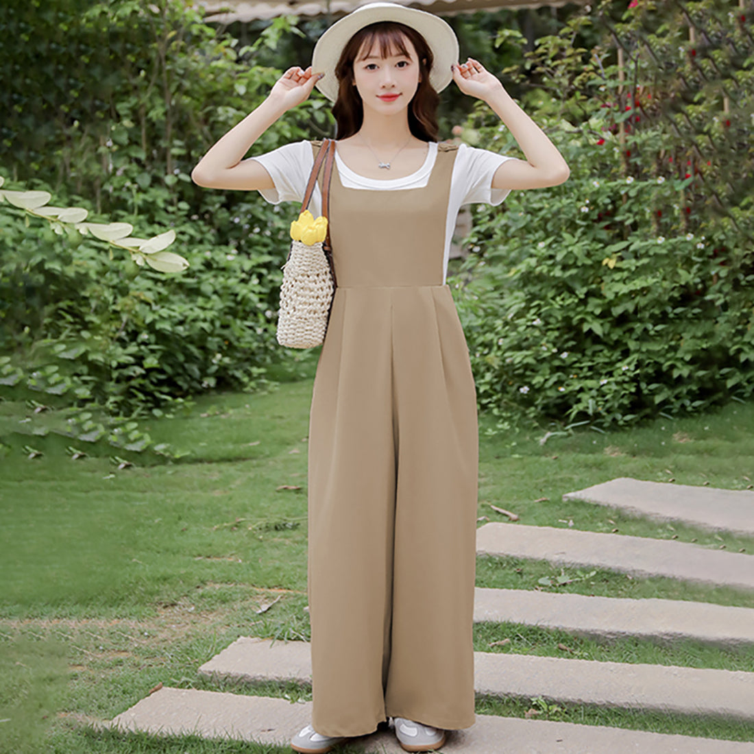 ドゥー ベル Doux Belle オールインワン パンツ サロペット （キャメル） キャメル
