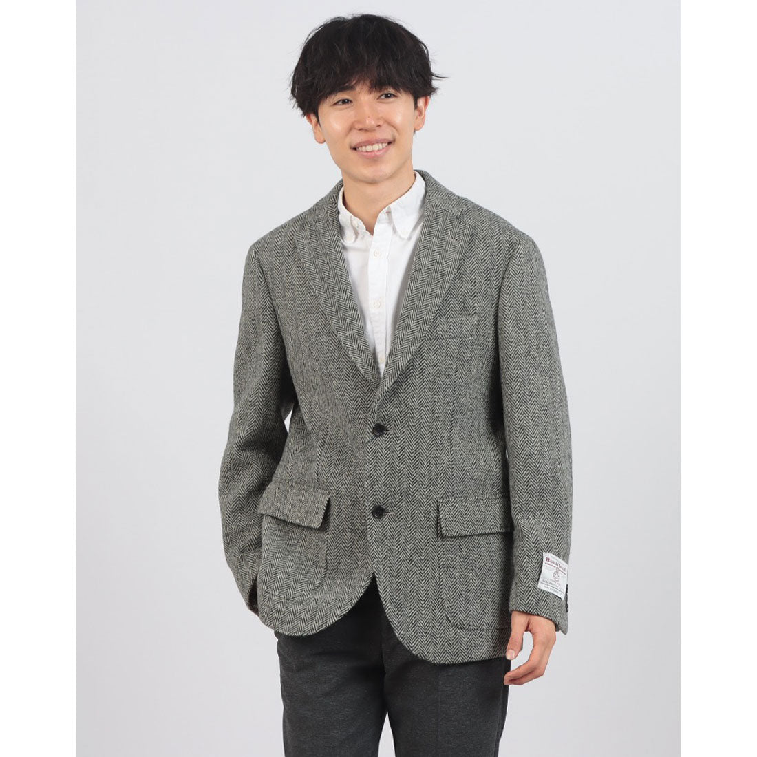 ドゥクラッセ DoCLASSE ハリスツイードジャケット （ヘリンボーン） ヘリンボーン