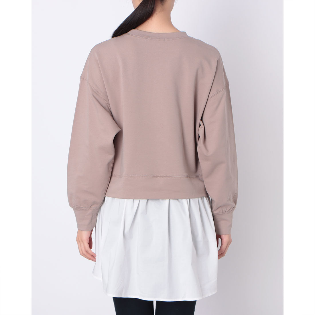 ドゥクラッセ DoCLASSE ロングシャツドッキング・裏毛プルオーバー （トープ） トープ