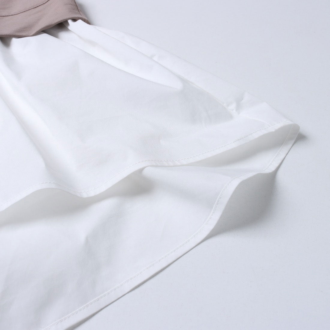 ドゥクラッセ DoCLASSE ロングシャツドッキング・裏毛プルオーバー （トープ） トープ