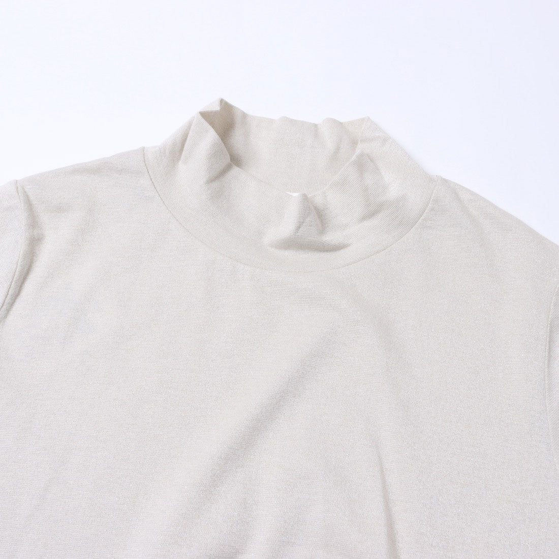 ドゥクラッセ DoCLASSE シアーラメ・ハイネックトップス （グレー） グレー