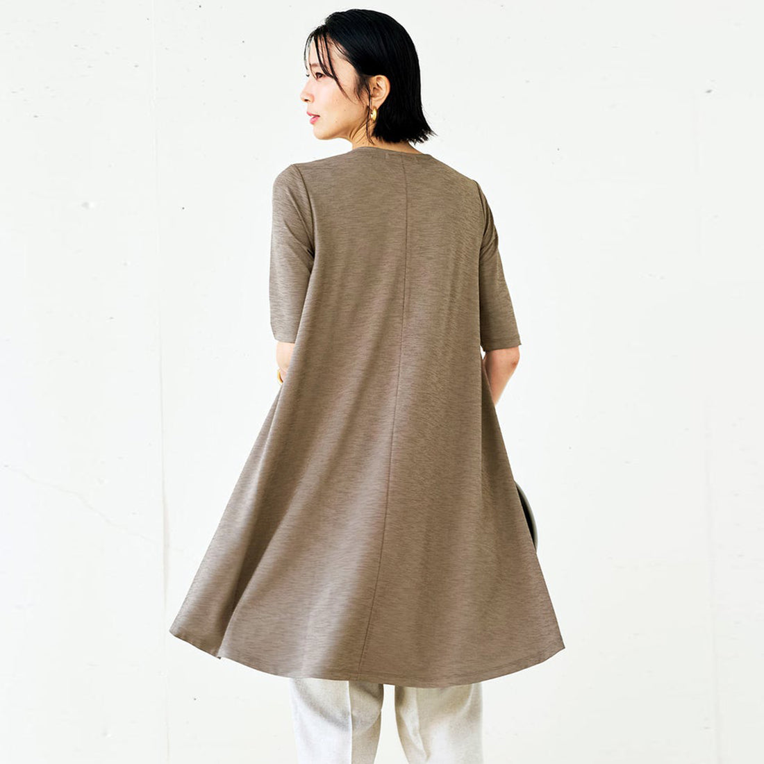 ドゥクラッセ DoCLASSE UVスラブ・ジェットセッターズ／5分袖チュニック （トープ） トープ