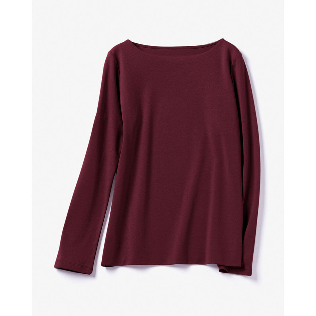 ドゥクラッセ DoCLASSE ドゥクラッセTシャツ・浅ボートネック長袖/60cm丈 （ボルドー） ボルドー