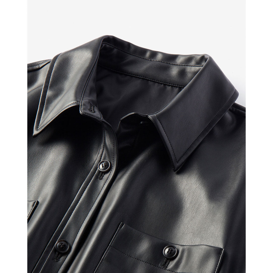 ドゥクラッセ DoCLASSE エコレザー・CPOシャツジャケット