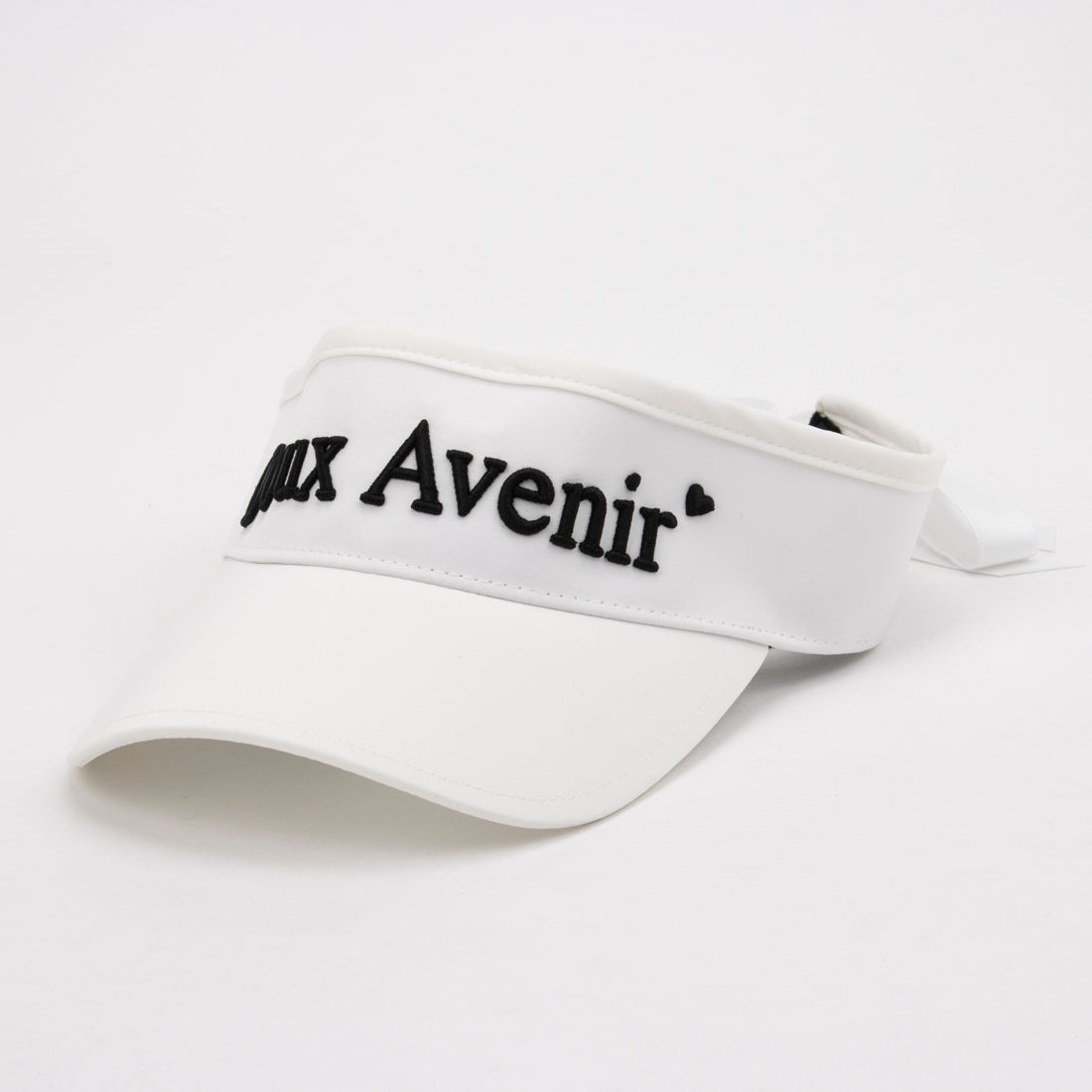 ドゥ アヴニール Doux Avenir DouxAvenir リボン サンバイザー （ホワイト） ホワイト