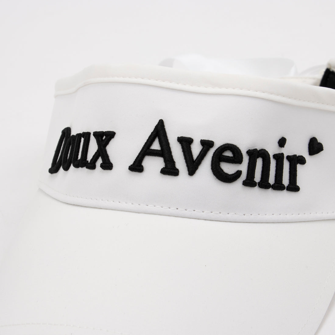 ドゥ アヴニール Doux Avenir DouxAvenir リボン サンバイザー （ホワイト） ホワイト