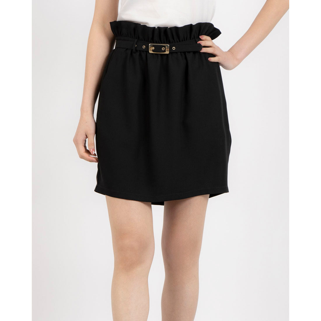デニーローズ DENNY ROSE ウエストデザインミニスカート （BLACK） BLACK