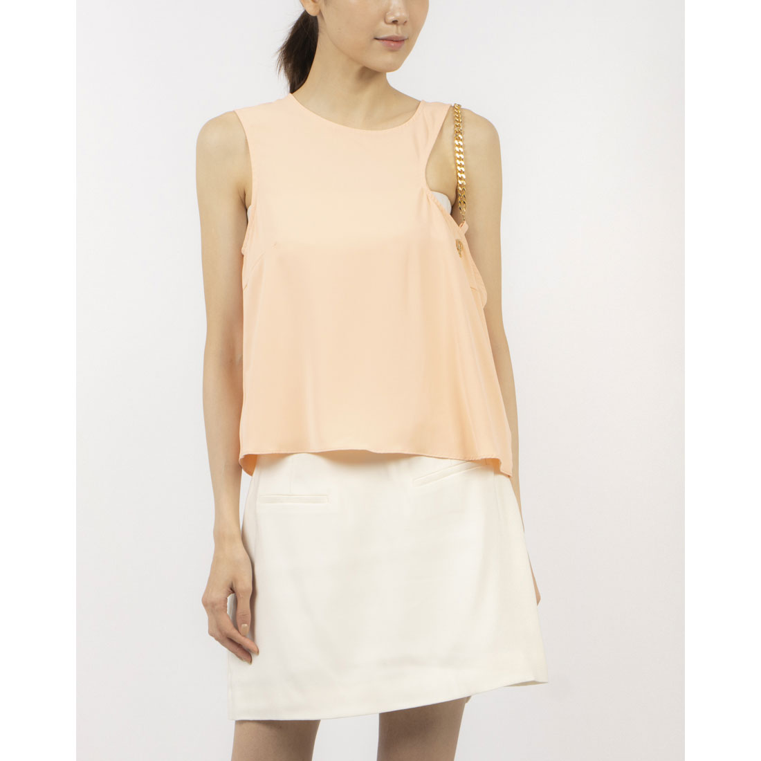 デニーローズ DENNY ROSE チェーンポイントノースリーブTOPS （PEACH） PEACH