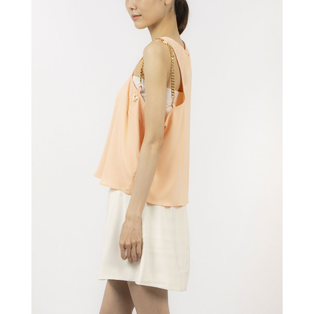 デニーローズ DENNY ROSE チェーンポイントノースリーブTOPS （PEACH） PEACH