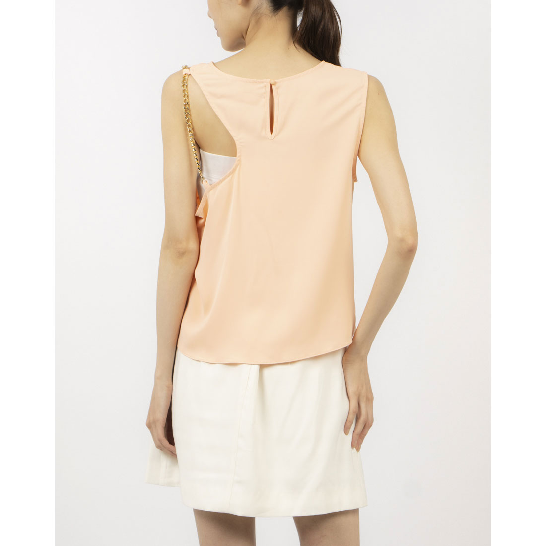 デニーローズ DENNY ROSE チェーンポイントノースリーブTOPS （PEACH） PEACH