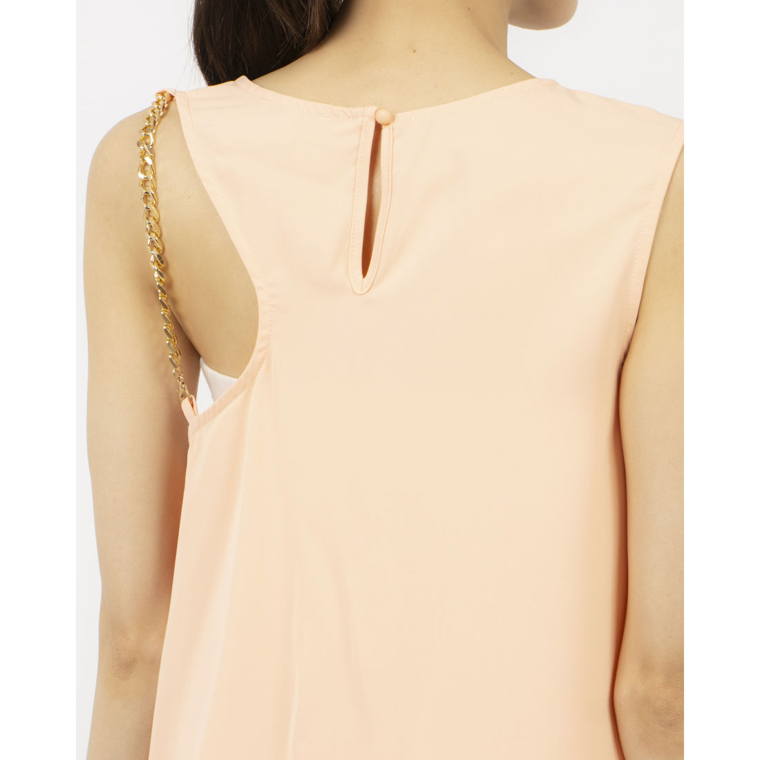 デニーローズ DENNY ROSE チェーンポイントノースリーブTOPS （PEACH） PEACH