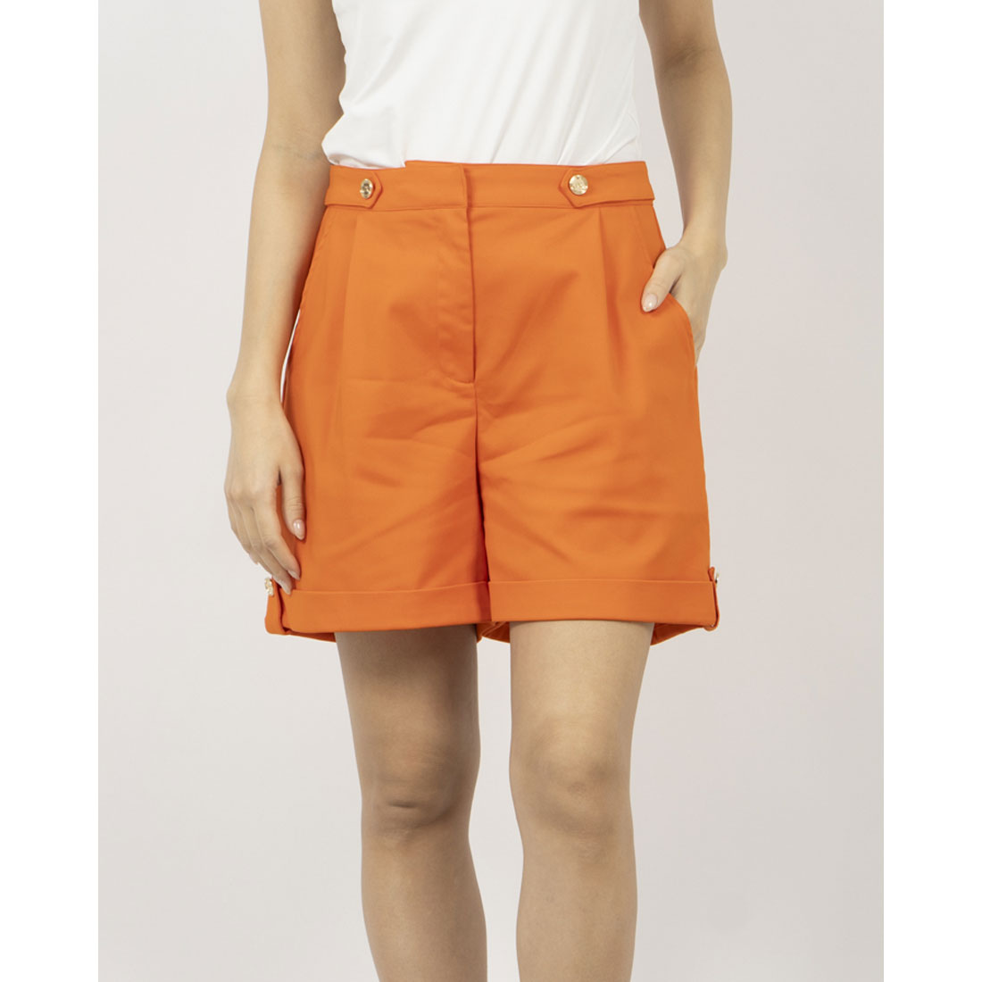 デニーローズ DENNY ROSE 綿サテンショートパンツ （ORANGE） ORANGE