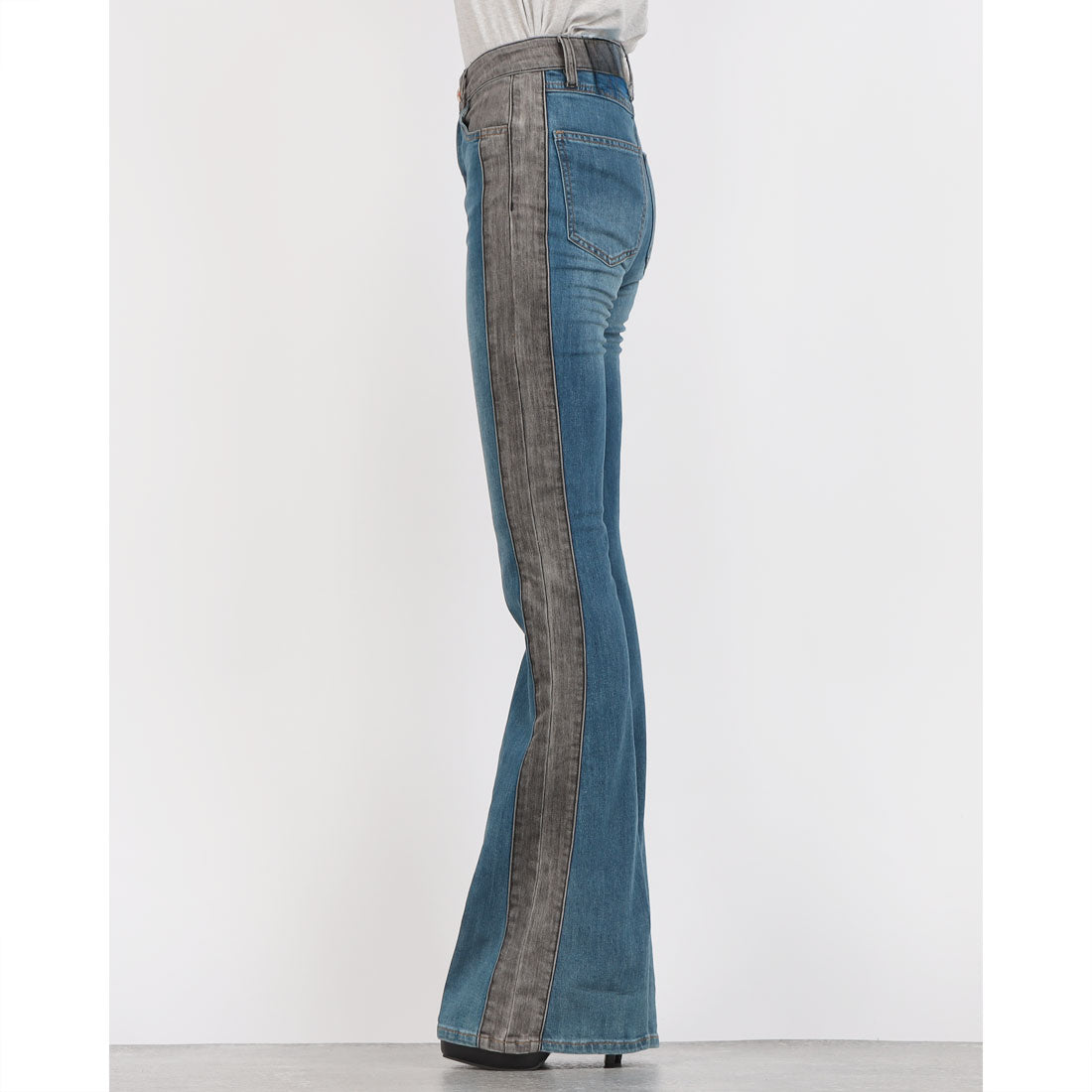 デニーローズ DENNY ROSE BLACK×INDIGOハイウエストフレアdenim （MULTI） MULTI