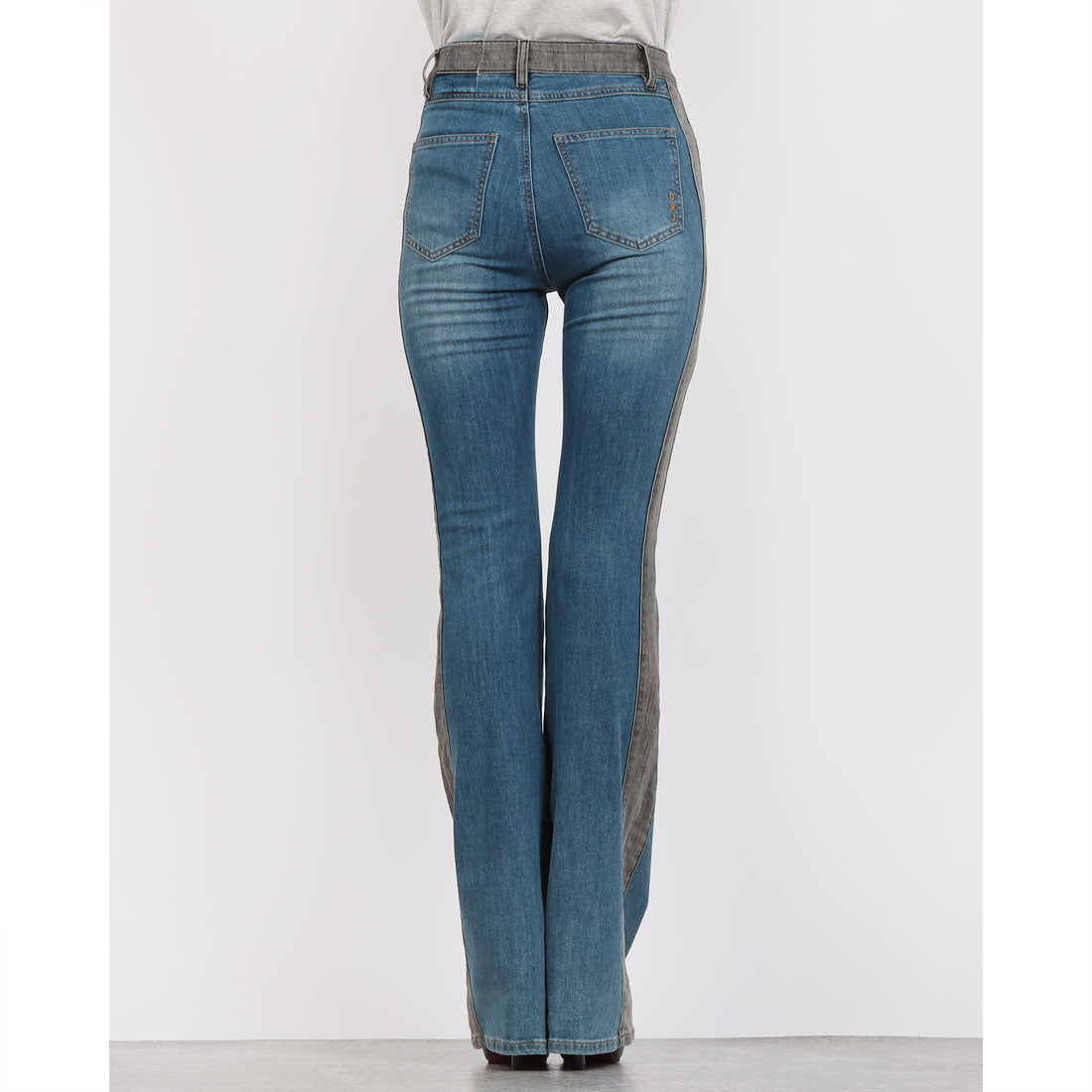 デニーローズ DENNY ROSE BLACK×INDIGOハイウエストフレアdenim （MULTI） MULTI