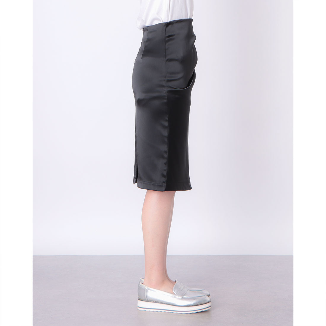 デニーローズ DENNY ROSE ドレープポイントサテンSK （BLACK） BLACK